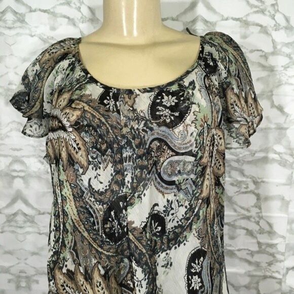 CB Established 1962 Layered Cap Sleeve Lined Chiffon Blouse 1X - Picture 10 of 10